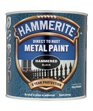 Hammerite Direct To Rust Metal Paint 2.5L in Hammered Black