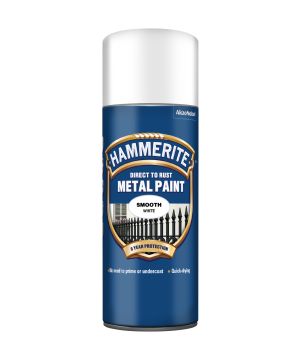 Hammerite Direct To Rust 400ml aerosol spray paint in smooth white