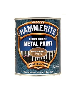 Hammerite Direct To Rust Metal Paint 750ml in Hammered Copper