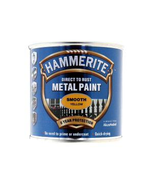 Hammerite Direct To Rust Metal Paint 250ml Smooth Yellow