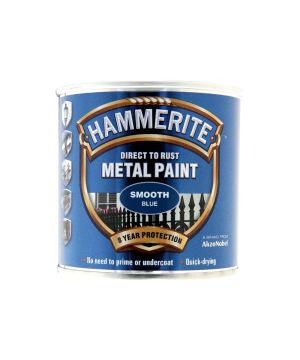 Hammerite Direct To Rust Metal Paint 250ml tin in smooth blue