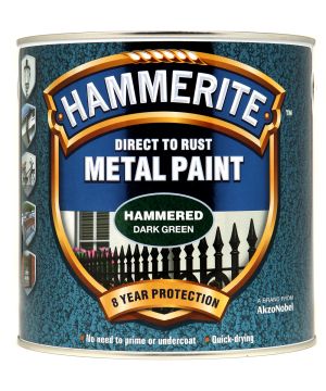 Hammerite Direct To Rust Metal Paint 2.5L in Hammered Dark Green