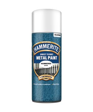 Hammerite Direct To Rust 400ml Aerosol Spray Paint in Hammered White