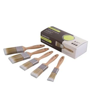 Hamilton Prestige Pure Synthetic Brushes 5 Box Set with flat head and stainless steel ferrules