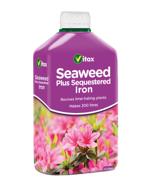 Vitax Seaweed plus Sequestered Iron 1L liquid fertiliser bottle