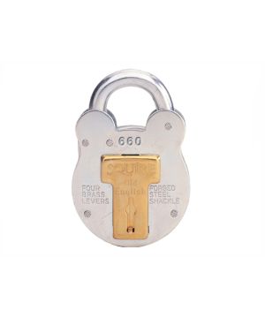 Squire 660 Old English Padlock with Steel Case 64mm in zinc plated steel