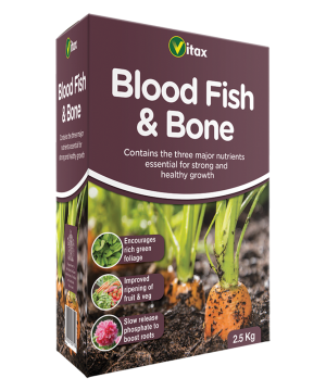 Vitax Blood fish & Bone 2.5kg organic-based general purpose fertiliser pack