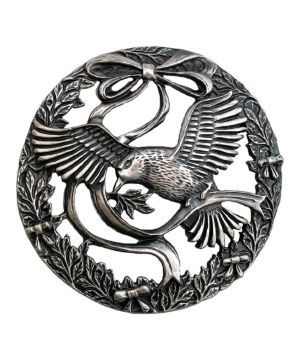 Turners Retreat PL11 Pewter Bird and Bow Lid in pewter