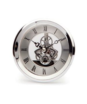 Turners Retreat SKMVTS100 100mm Silver Skeleton clock