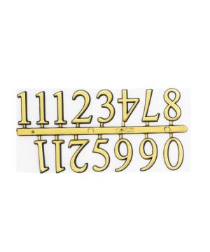 Turners Retreat 16FAG Full Arabic 16mm Clock Numerals in Gold