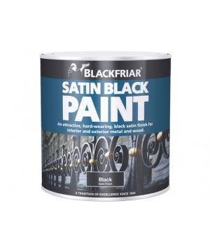 Blackfriar Satin Black Paint - 125ml wood and metal paint in satin black