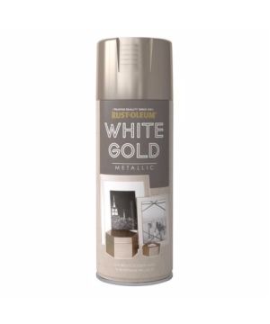 Rust-Oleum Metallic Spray Paint 400ml in White Gold