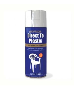 Rust-Oleum Direct To Plastic 400ml gloss white aerosol spray paint