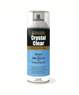 Rust-Oleum Crystal Clear 400ml Semi Gloss Protective Top Coat Spray Paint
