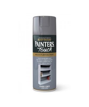 Rust-Oleum Painters Touch Gloss Spray Paint Dark Grey 400ml aerosol