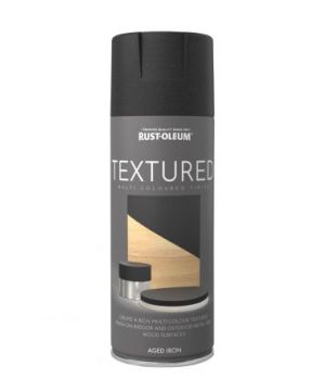 Rust-Oleum Textured Spray Paint, 400ml aerosol in Aged Iron