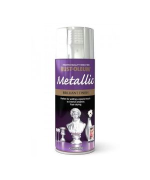 Rust-Oleum Metallic Brilliant Finish Spray Paint - Chrome - 400ml aerosol