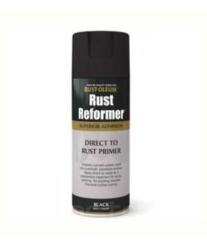 Rust-Oleum Rust Reformer Direct to Rust Primer Spray Paint 400ml Matt Black