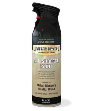 Rust-Oleum Universal All Surface Gloss Spray Paint in Black, 400ml