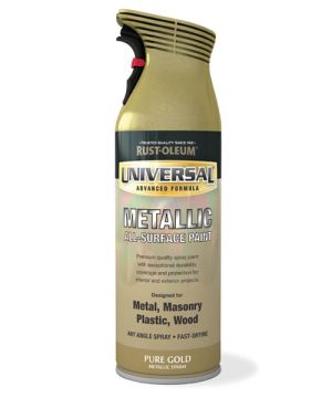 Rust-Oleum Universal Metallic All Surface Spray Paint, Pure Gold, 400ml