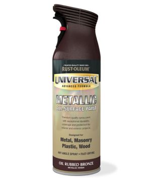 Rust Oleum Universal Metallic All Surface Spray Paint Oil Rubbed Bronze 400ml