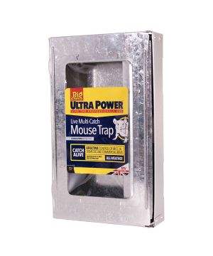 The Big Cheese Ultra Power Live Multi-Catch Mouse Trap in galvanised steel
