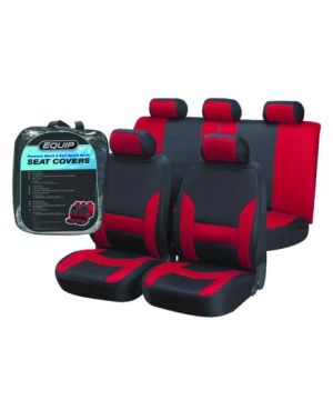 Equip ERS002 Premium Sports Seat Cover Set in red and black