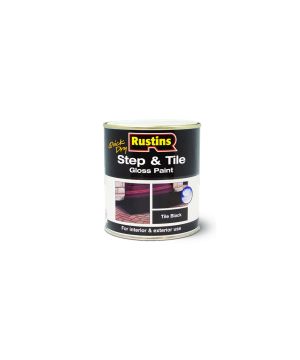 Rustins Quick Dry Step and Tile Paint in Black, 250ml gloss
