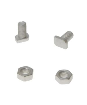 ALM GH003 Cropped Head Bolts & Nuts Pack of 20 aluminium greenhouse fixings