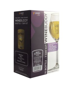 Youngs WineBuddy White Zinfandel Wine Making Kit - 30 Bottles, pink