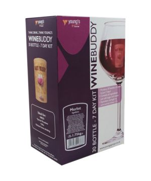 Youngs Wine Buddy Merlot Wine Making Kit for 30 bottles