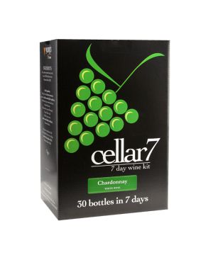 Cellar 7 Chardonnay Wine Making Kit for 30 bottles, pale gold colour