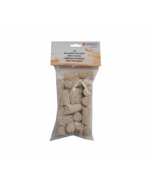 Youngs Standard Straight Wine Corks Silicone Treated Pack of 30