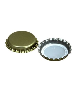 Young's Metal Crown Caps - Gold - Pack of 40