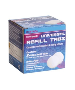 Kontrol Refill Tabz - Non Fragrance, 2 x 400g moisture absorption tablets