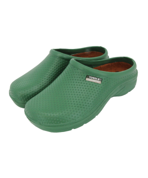 Town & Country EVA Cloggies size 7 waterproof slip-on garden shoes in green