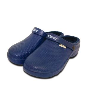 Town & Country Fleecy Cloggies in navy size 10