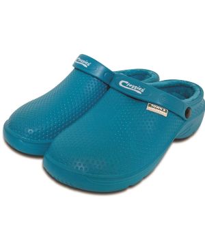 Town & Country Fleecy Cloggies - Teal - Size 7