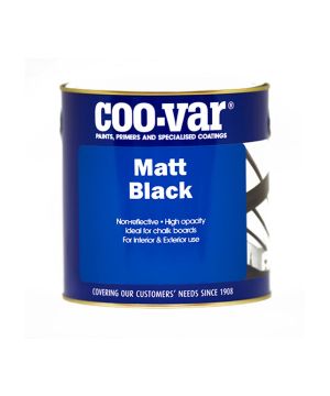Coo-Var 1L Matt Black Paint for interior and exterior use