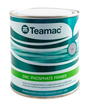 Teamac Zinc Phosphate Primer Grey 2.5L anti-corrosive metal paint with semi-matt finish
