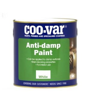 Coo-Var Anti Damp Paint in White 2.5L specialist interior resin paint