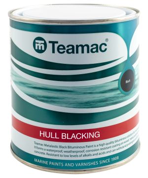 Teamac Hull Blacking 5L specialist bitumen paint with off gloss finish