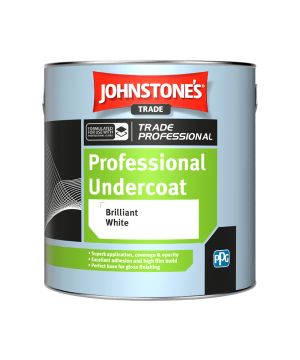 Johnstone's Trade Professional Undercoat 1L Brilliant White matt paint for wood and metal