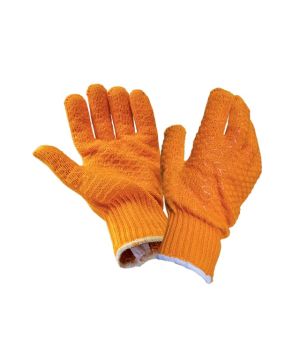 Scan Glove Gripper One Size knitted cotton glove with criss cross latex webbing