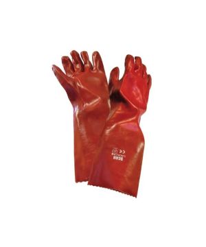 Scan PVC Gauntlet - 45cm (18in) L red PVC work glove