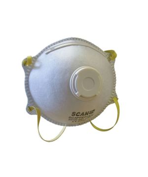 Scan SCAPPEP1MV FFP1 Valved Moulded Disposable Dust Mask Pack of 3