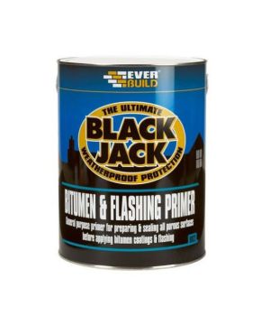 Everbuild 902 Black Jack Bitumen and Flashing Primer 5L in black