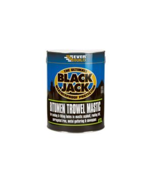 Everbuild 903 Bitumen Trowel Mastic 1L black heavy-duty waterproof repair compound