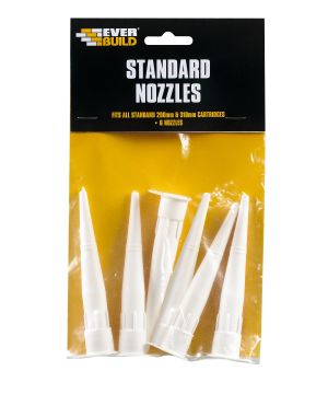 Everbuild standard white cartridge nozzle 6 pack