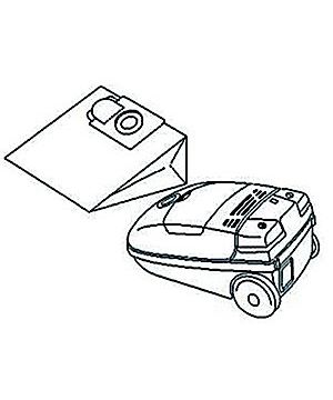 Qualtex Morphy Richards Domatic SDB205 replacement paper dust bags, pack of 5 with 2 filters